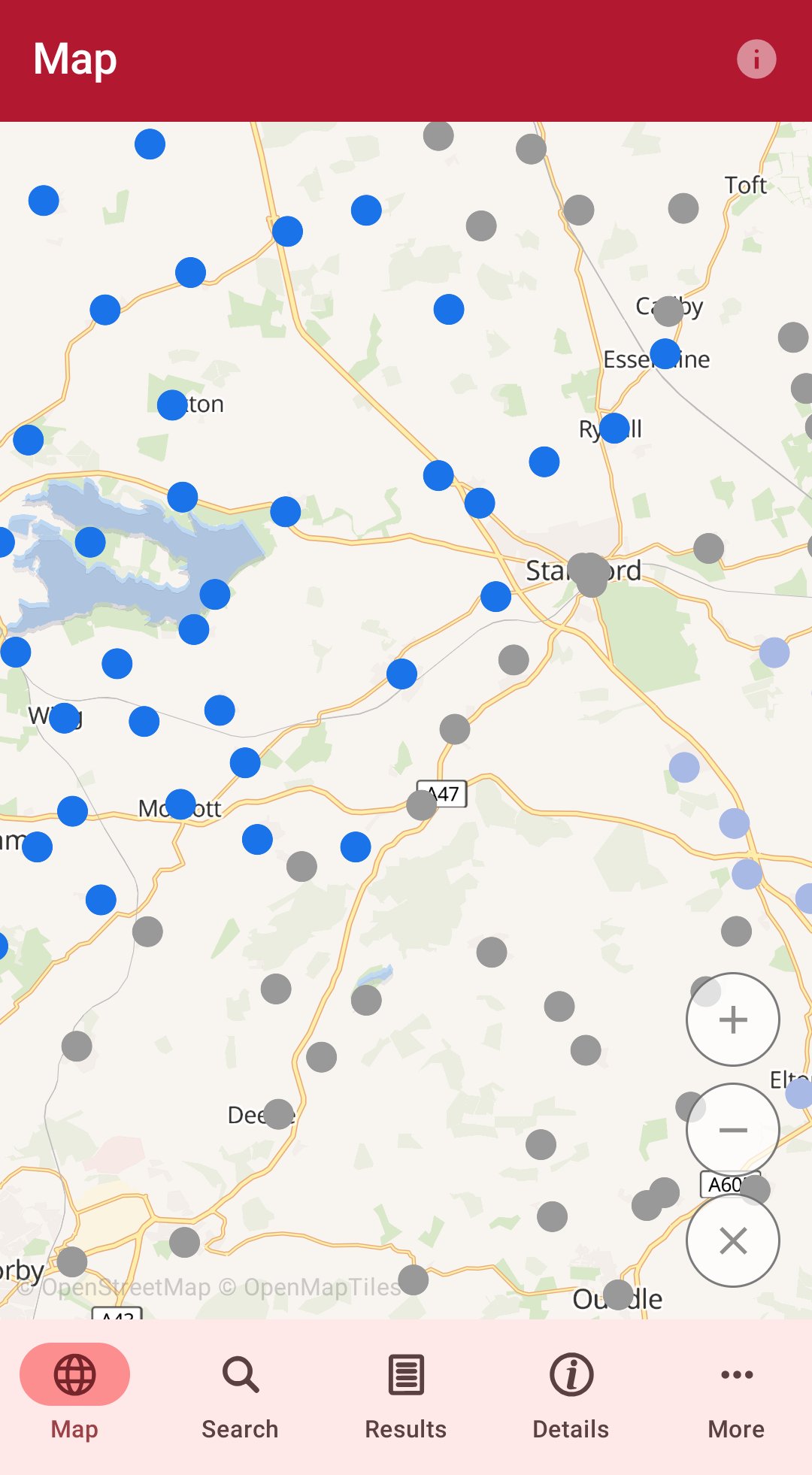 Parish Churches app map view